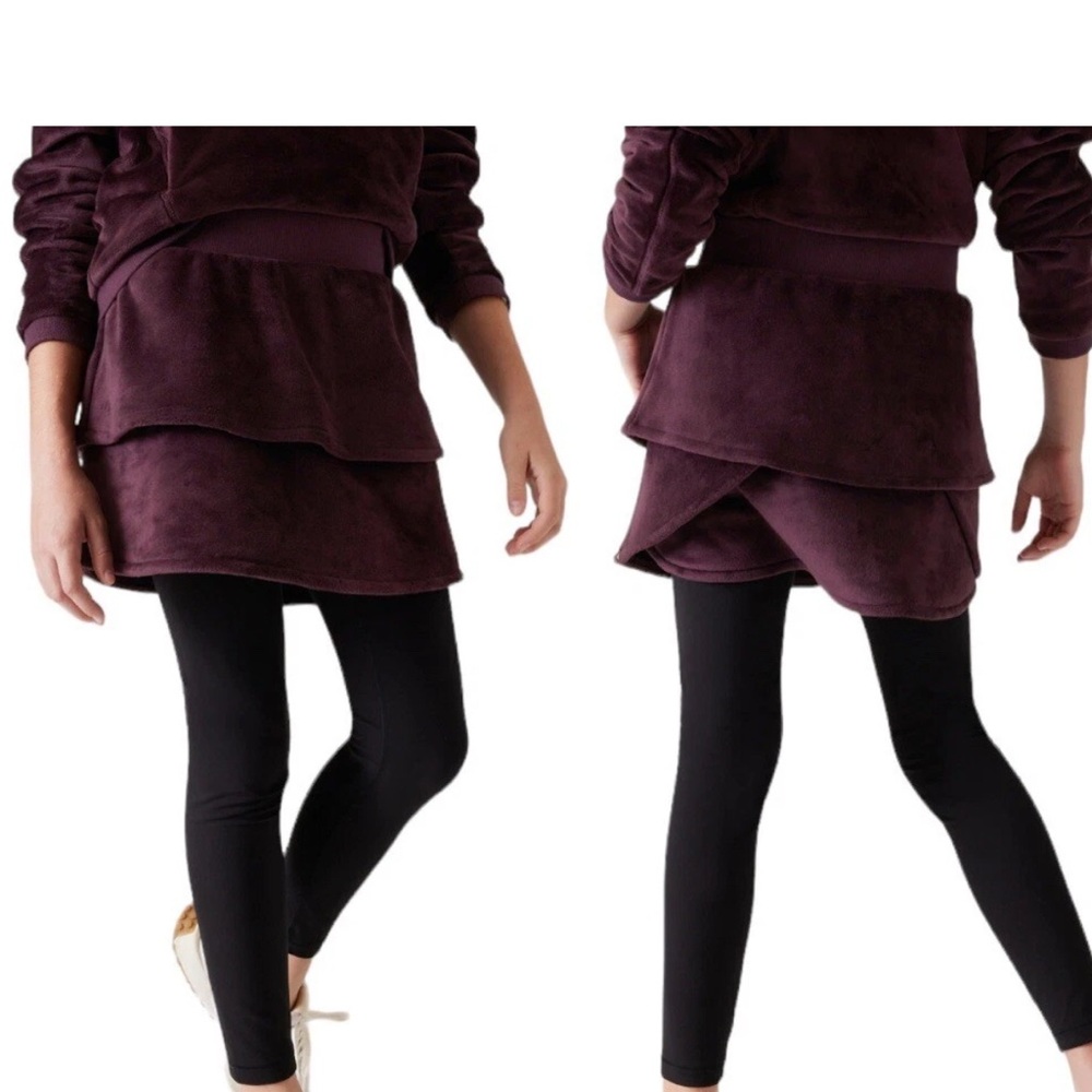 Athleta Girls’ Purple Velour Skirt Size M 8-10